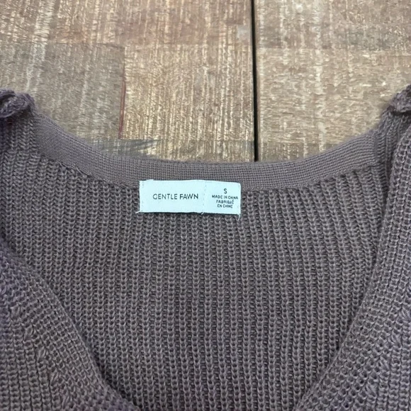 Gentle Fawn sweater knit top/blouse v-neck - Picture 4 of 5